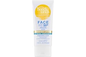 Bondi Sands SPF 50+ Fragrance Free - Hydrating Tinted Face Lotion | Hydrates + Provides Broad-Spectrum Protection, Universal Tint | Cruelty Free | 75 mL/2.53 Oz