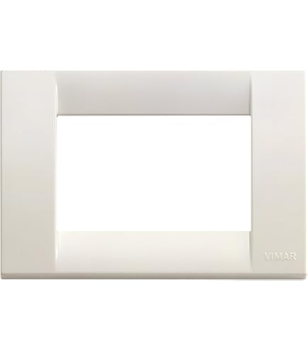 VIMAR Plana Abdeckplatte, 4 Module, Technopolymer, Reflex Matt Nickel – Für Schalter & Steckdosen