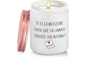 COLDBLING Cadeau Anniversaire Femme Homme - Idée Cadeau Saint Valentin Noël Anniversaire Femme, Bougie Parfumées Lavande Amour Original Personnalisé Cadeaux