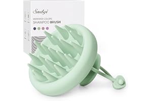 ‎SNDYI Sndyi Silikon Kopfhaut Massagebürste, Shampoo Bürste für Peeling und Kopfmassage, Premium Kopfmassage Bürste [Nass & Trocken], Reduziert Schuppen, Stimulieren das Haarwachstum, Tannen Grün
