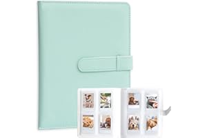 AMIMY 128 Taschen Fotoalbum für Fujifilm Instax Mini LiPlay 11 12 9 8+ 8 7S Sofortbildkamera, für Polaroid SnapTouch PIC-300 Z2300 Mint Zip Sofortbildkamera Drucker (Mint)