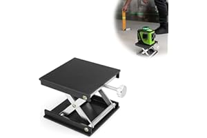 HJIAMA Table Elevatrice, Plateforme Elevatrice en Alliage D'aluminium, Noir, Hauteur Réglable 25-90 mm, Table Élévatrice de Laboratoire, Adapté à Conception Expérimentale, Opérations D'ingénierie