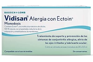 Vidisan Bausch + Lomb - Vidisan Alergia con Ectoin Unidosis 20 x 0.5 ml 20 Unidades 10 ml