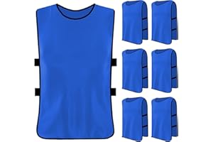 CATIME 6 Pack Chasuble de Football, Gilet Adultes Maillots, Entraînement Sport, Homme, Training Gilets pour Basket, Football, Taille XL