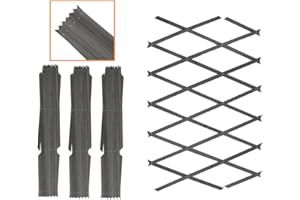 kanta Wooden Trellis Expandable Garden Wall Trellis For Climbing Plants Decoration & Plants Partitioning Fence Panel Screening Lattice (Pack Of 3) (180cm x 60cm) (Grey)