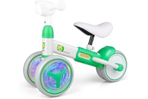 Auney Draisienne Bebe 1 an, Jouet Enfant pour 12-24 Mois, Premier vélo avec Roues éclairées pour Garçons et Filles, Premier Cadeau Anniversaire Noel