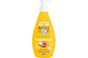 Le Petit Marseillais - Lait Soin Hydratant Nutrition (Flacon-Pompe de 400 Ml) – Lait Corps pour Peaux Très Sèches Hydratation 24H – Lait Corporel au Beurre de Karité, Amande Douce et Huile d'Argan
