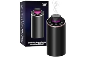 INXDOLHOM Diffusore oli essenziali, Diffusore di oli essenziali per Auto,Ufficio, Casa, Mini diffusore di aroma batteria, 4 timer e 3 livelli di nebbia