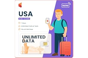SimCorner USA Travel SIM – 7 Days Unlimited 5G/4G Data | 3-in-1 (Standard/Micro/Nano) | Calls & Texts to US & Hawaii | T-Mobile Prepaid