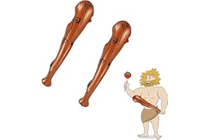 BNFGD 2 Pieces Inflatable Wooden Sticks, Inflatable Caveman Stick, Cave Club Inflatable Baseball Bat Expulsion Sticks, Brown Cheering Props, Man Cave Accessories Cheering Prop Caveman Stick for Masquerade