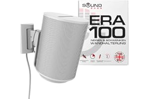 Sound bass ERA100 Wandhalterung neig- und schwenkbar, weiß, einzeln (1 Stück), kompatibel mit Sonos ERA 100, mühelose Installation, inklusive Montageset