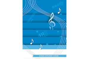 Quaderno di Musica 12 Righi con 32 Pagine Carta Bianca di Alta Qualità | Quaderno per Scrivere Spartiti Musicali | Ideale per Compositori, Musicisti e Insegnanti di Musica