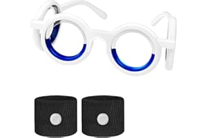 SHUOHONG Lunette Mal des Transports Enfant, Lunettes Anti-Nausées Set, Bracelet Mal des Transports Enfant, Soulagement des Nausées Portables, pour Le Mal de Mer, des Transports