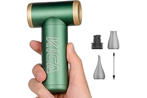 Kica JetFan 2S elektryczna dmuchawa do kurzu z metalu – 117 000 obr./min, mini Air Duster z bezstopniową regulacją i przyciskiem turbo, przenośny sprężone powietrze do komputera, samochodu, biura,