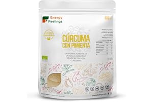 Energy Feelings - Curcuma con Pimienta - Polvo - 1000 gramos - 1 Paquete