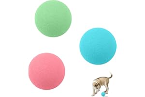 JODSEN 3 piłki dla psów, 4 cm, gumowa zabawka dla psa, niezniszczalna piłka dla psa, zabawka do żucia, elastyczne piłki, rzucanie piłką, zabawki dla psa, szczeniaka, kotów, interaktywne zabawki dla psów, do