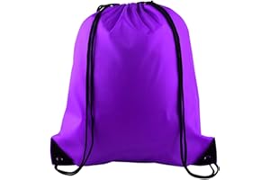 PLULON Purple Drawstring Bags Drawstring Backpack Bulk, String Backpack Cinch Sack Sport Gym Bags for Yoga Traveling Outdoor Sports