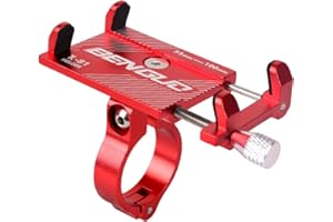 SCHIMER Uniwersalny uchwyt na telefon komórkowy, obracany o 360 stopni, metalowy, motocyklowy, rowerowy, uchwyt na telefon komórkowy, uniwersalny uchwyt na rower, do telefonów o przekątnej 3,5" do 6,5" i GPS