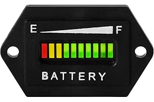 Yooreal LED 48V Battery Indicator Battery Monitor for Trojan Lead Acid Battery Powered Club Car Travel Trailer Forklift Scrubber Machine Ebike RV Electric Car