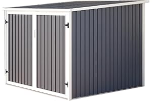 ‎SVITA HATTORO Fahrrad-Garage für 4 Fahrräder Fahrrad-Schuppen Fahrrad-Box Abschließbar 5,6m³ Dunkelgrau