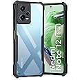 WOW IMAGINE Shock Proof Back Case for Redmi Note 12 5G | Poco X5 5G - AirEDGE Technology | Camera Protection | Transparent Hybrid Mobile Back Case Cover - Earthy Black