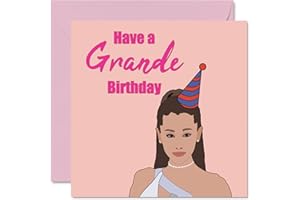 STUFF4 Kartki urodzinowe dla kobiet dla kobiet dla niej - duże urodziny - kartka z życzeniami na urodziny dla przyjaciela cioci mamy siostry córki babci babci babci 145 mm x 145 mm gwiazda popu celeb kartki