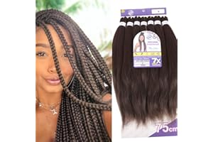 SER MULHER CAPELLI SINTETICI JUMBO PER TRECCINE AFRICANE. 609 GR, 75cm UN PACCHETTO PER COMPLETARE IL LOOK. HAIR BRAIDING EXTENSION (8 MOKA)