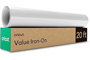 Cricut Textile Plotter Film Value Pack | 30.5 cm x 6.1 m | Textile Flex Film for Plotter (Iron-On) for All Cricut Cutting Machines | White