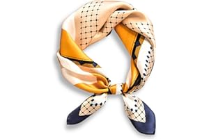PoeticEHome 100% Pure Mulberry Silk Neck Scarf 26"x26" Women Square Neckerchief Headscarf Gift Packed
