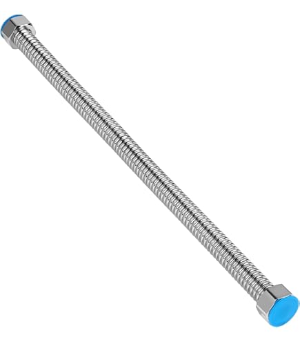 Pantserslang, 3/4 inch, 304 roestvrij staal, gegolfde buis, flexibele slang, pantserslang, universele aansluitbuis voor wateraansluiting, verwarming, onthardingsinstallatie, 40 cm