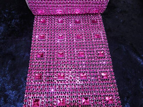 Diamond Mesh - 4.5" Wide (11.25 cm) - Cube- Pink- £4.99 for 36 inches