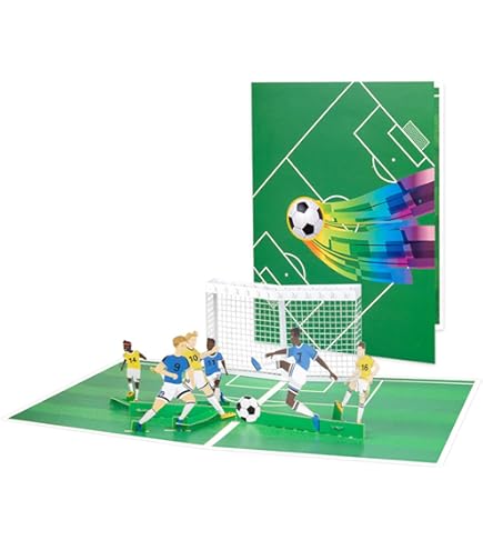 Biglietto Di Auguri Calcio Con Leone, Formato A6, Con Busta, Per Bambini E Adulti