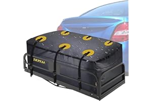 AUPERTO Bagażnik dachowy, składana walizka dachowa, wodoszczelna skrzynka do przechowywania z bagażnikiem lub bez, w podróży i transporcie bagażu, do samochodów, vanów, SUV-ów, kolor czarny