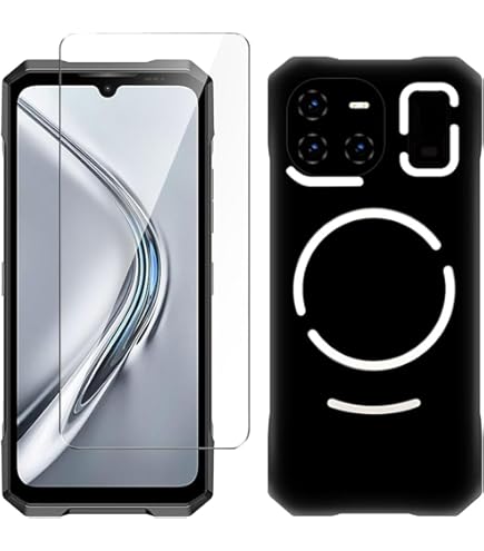 Colorblock Invisible Magnetic PU Leather Flip Case Compatible With Doogee V40 Pro, Stylish Wallet Cover With Full Protection And Slim Design (Black - View #2