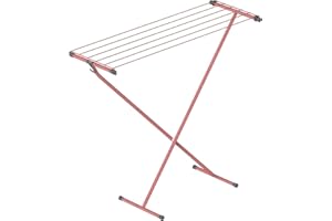 Rörets Secadora de ropa Compact Rosé – Gancho de almacenamiento – práctico y estable – ocupa poco espacio – 90 x 32 x 83 cm –