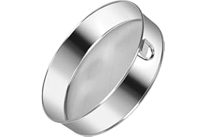 XIZAO Tamis à Farine Tamis de Pâtisserie Maille Fine en Acier Inoxydable 15cm Tamis de Farine Cuisine Professionnel