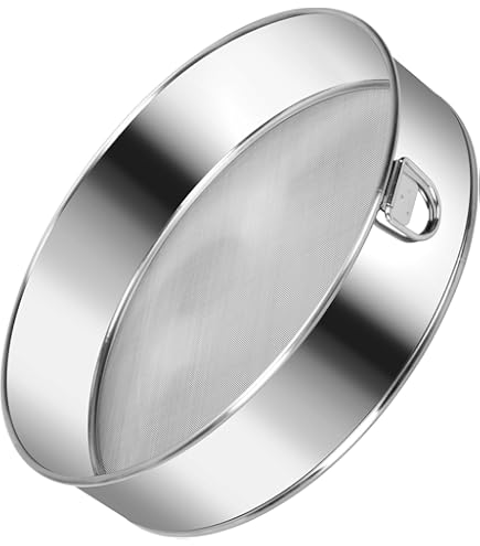 Setaccio In Legno Massello Primolegno - Diametro 16 Cm, Rete In Acciaio 1x1 Mm, Per Farina E Cereali