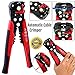 Price comparison product image Safekom Electrical Terminal Wire Cutter Professional 5 in 1 Multifunctional Heavy Duty Stripper Stripping Cutting Tool Automatic Self Adjusting Ratchet 10-22 AWG Insulated and Non- Insulated Terminals Cable Crimper Automatic Wire Stripper and Crimper Micro Adjuster Adjustable Knob Wire Stopper Stripping Crimper Plier Cutting