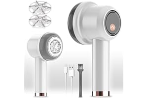 GBARAN Fusselrasierer,Fusselentferner Stoffrasierer, Elektrischer Wackelentferner für Kleidung, USB-Aufladung, Flusenentferner, Pullover-Rasierer mit 2 Ersatzköpfen für Kleidungsstoffe