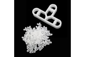 TAASMOOG Paving Slab Spacers, 100Pcs Tile Spacers, T-Shape Plastic Hollow Tile Spacers for DIY Paving Tiling Walls Gardens Slabs Removable Tile Spacers White Cross Spacer Tiles(10mm)