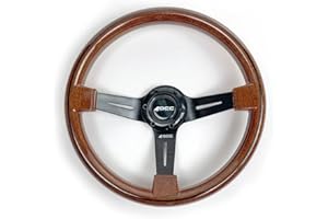 OCC MOTOR SPORT OCC MOTORSPORT VOLANTE SEMIDISLOCANTE MODELLO CLASSIC LEGNO BRACCI NERI - PROFONDITÀ 63 MM - 350 MM (14 POLLICI)