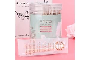 HZTYYIER 30 Unids Mini Cepillo de dientes desechable No se necesita pasta de dientes Cuidado oral suave y portátil para niños, Envejecido, Maternidad, Viaje(menta)