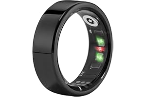 AMOVAN Smart Ring Health Tracker, Fitness Sonno Frequenza cardiaca Tracker ossigeno nel sangue Anello intelligente, Anelli fitness tracker Bluetooth resistenti all'acqua
