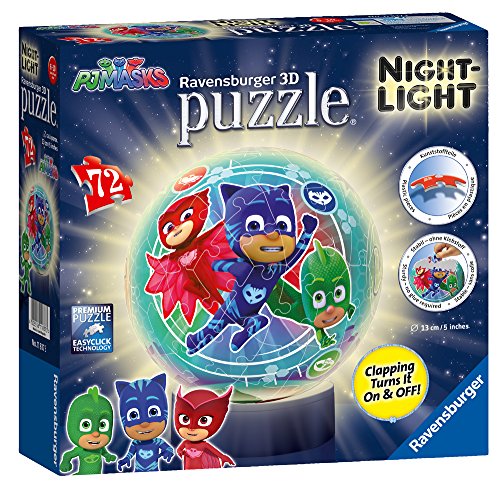 Preisvergleich Produktbild Ravensburger PJ Masken Nachtlicht 3D-Puzzle 72 Teile