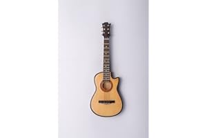ALANO Modèle de guitare classique mini instrument de musique ornement décoratif avec boîte-cadeau en papier noir