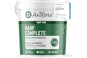 AniForte Barf Complete Pulver für Hunde 1kg - Natürliche Rundumversorgung, Reich an Mineralstoffen & Vitaminen, Ausgewogener Barf Zusatz