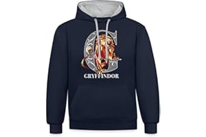 Spreadshirt Harry Potter Gryffindor Monochrome Unisex Contrast Hoodie