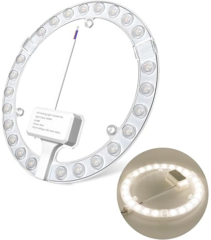 Fluorescente Led Patabit Aro LED De Repuesto Para Plafu00f3n De Techo | Tubo Circular Fluorescente De Luz Fru00eda, Cu00e1lida Y Natural (18 W, 4000 K Tubos Led