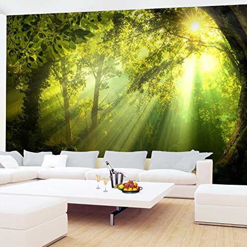 Fototapete Wald 396 x 280 cm – Vliestapete – Wandtapete – Vlies Phototapete – Wand – Wandbilder XXL – !!! 100% MADE IN GERMANY !!! Runa Tapete 9102012a - 4
