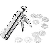 Gebäckpresse Classic KAISER Pâtisserie Classic Gebäckpresse 200 Ml – Mit 10 Designscheiben & 6 Tüllen, Einfache Einhandbedienung, Spülmaschinengeeignet